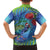 New Zealand Takahe Christmas Family Matching Off Shoulder Short Dress and Hawaiian Shirt Maori Fern Mix Pohotukawa