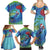 New Zealand Takahe Christmas Family Matching Summer Maxi Dress and Hawaiian Shirt Maori Fern Mix Pohotukawa