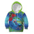 New Zealand Takahe Christmas Kid Hoodie Maori Fern Mix Pohotukawa