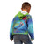 New Zealand Takahe Christmas Kid Hoodie Maori Fern Mix Pohotukawa