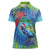 New Zealand Takahe Christmas Women Polo Shirt Maori Fern Mix Pohotukawa