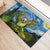 Personalised Jumping Kakapo Christmas Rubber Doormat New Zealand Fern - Starry Night Style