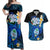 Hafa Adai Guam Couples Matching Off Shoulder Maxi Dress and Hawaiian Shirt Guahan Sea Turtle Tropical Style LT14 Blue - Polynesian Pride