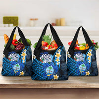 Hafa Adai Guam Grocery Bag Guahan Sea Turtle Tropical Style LT14 3-pack One Size Blue - Polynesian Pride