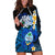 Hafa Adai Guam Hoodie Dress Guahan Sea Turtle Tropical Style LT14 Blue - Polynesian Pride