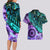 New Zealand Paua Shell With Australia Opal Unique Combine Couples Matching Long Sleeve Bodycon Dress and Hawaiian Shirt LT14 - Polynesian Pride