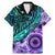 New Zealand Paua Shell With Australia Opal Unique Combine Family Matching Mermaid Dress and Hawaiian Shirt LT14 Dad's Shirt - Short Sleeve Green - Polynesian Pride