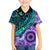 New Zealand Paua Shell With Australia Opal Unique Combine Family Matching Short Sleeve Bodycon Dress and Hawaiian Shirt LT14 Son's Shirt Green - Polynesian Pride