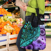 New Zealand Paua Shell With Australia Opal Unique Combine Grocery Bag LT14 - Polynesian Pride