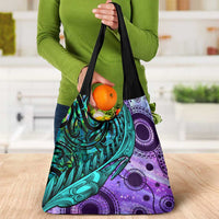 New Zealand Paua Shell With Australia Opal Unique Combine Grocery Bag LT14 - Polynesian Pride