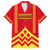 Hawaii Mauna Kea Family Matching Off Shoulder Short Dress and Hawaiian Shirt Hawaiian Kakau Tribal Pattern LT14 Dad's Shirt - Short Sleeve Red - Polynesian Pride