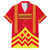 Hawaii Mauna Kea Family Matching Short Sleeve Bodycon Dress and Hawaiian Shirt Hawaiian Kakau Tribal Pattern LT14 Dad's Shirt - Short Sleeve Red - Polynesian Pride