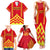 Hawaii Mauna Kea Family Matching Tank Maxi Dress and Hawaiian Shirt Hawaiian Kakau Tribal Pattern LT14 - Polynesian Pride