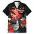 Hawaii Mauna Kea Family Matching Off Shoulder Long Sleeve Dress and Hawaiian Shirt White Mountain With Nene Tropical Vibes LT14 Dad's Shirt - Short Sleeve Black - Polynesian Pride