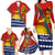 Personalised Mauri Kiribati Family Matching Long Sleeve Bodycon Dress and Hawaiian Shirt Polynesian Ribaberiki Flag Style Mix Plumeria LT14 - Polynesian Pride