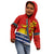 Personalised Mauri Kiribati Kid Hoodie Polynesian Ribaberiki Flag Style Mix Plumeria LT14 - Polynesian Pride