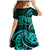 Turquoise New Zealand Mangopare Family Matching Mermaid Dress and Hawaiian Shirt Aotearoa Maori Koru Style LT14 - Polynesian Pride