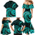 Turquoise New Zealand Mangopare Family Matching Mermaid Dress and Hawaiian Shirt Aotearoa Maori Koru Style LT14 - Polynesian Pride