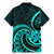 Turquoise New Zealand Mangopare Family Matching Mermaid Dress and Hawaiian Shirt Aotearoa Maori Koru Style LT14 - Polynesian Pride