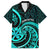 Turquoise New Zealand Mangopare Family Matching Off Shoulder Long Sleeve Dress and Hawaiian Shirt Aotearoa Maori Koru Style LT14 Dad's Shirt - Short Sleeve Turquoise - Polynesian Pride