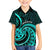 Turquoise New Zealand Mangopare Family Matching Off Shoulder Maxi Dress and Hawaiian Shirt Aotearoa Maori Koru Style LT14 Son's Shirt Turquoise - Polynesian Pride