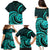 Turquoise New Zealand Mangopare Family Matching Puletasi and Hawaiian Shirt Aotearoa Maori Koru Style LT14 - Polynesian Pride