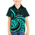 Turquoise New Zealand Mangopare Family Matching Short Sleeve Bodycon Dress and Hawaiian Shirt Aotearoa Maori Koru Style LT14 Son's Shirt Turquoise - Polynesian Pride