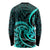 Turquoise New Zealand Mangopare Long Sleeve Shirt Aotearoa Maori Koru Style LT14 - Polynesian Pride