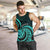 Turquoise New Zealand Mangopare Men Tank Top Aotearoa Maori Koru Style LT14 Turquoise - Polynesian Pride