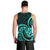 Turquoise New Zealand Mangopare Men Tank Top Aotearoa Maori Koru Style LT14 - Polynesian Pride