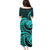 Turquoise New Zealand Mangopare Puletasi Aotearoa Maori Koru Style LT14 - Polynesian Pride