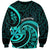 Turquoise New Zealand Mangopare Sweatshirt Aotearoa Maori Koru Style LT14 Unisex Turquoise - Polynesian Pride