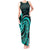 Turquoise New Zealand Mangopare Tank Maxi Dress Aotearoa Maori Koru Style LT14 Women Turquoise - Polynesian Pride