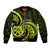 Lime Green New Zealand Mangopare Bomber Jacket Aotearoa Maori Koru Style LT14 Unisex Lime Green - Polynesian Pride