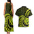 Lime Green New Zealand Mangopare Couples Matching Tank Maxi Dress and Hawaiian Shirt Aotearoa Maori Koru Style LT14 - Polynesian Pride