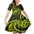 Lime Green New Zealand Mangopare Family Matching Mermaid Dress and Hawaiian Shirt Aotearoa Maori Koru Style LT14 Daughter's Dress Lime Green - Polynesian Pride