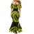 Lime Green New Zealand Mangopare Family Matching Mermaid Dress and Hawaiian Shirt Aotearoa Maori Koru Style LT14 - Polynesian Pride