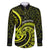 Lime Green New Zealand Mangopare Family Matching Off Shoulder Short Dress and Hawaiian Shirt Aotearoa Maori Koru Style LT14 Dad's Shirt - Long Sleeve Lime Green - Polynesian Pride