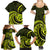 Lime Green New Zealand Mangopare Family Matching Summer Maxi Dress and Hawaiian Shirt Aotearoa Maori Koru Style LT14 - Polynesian Pride