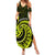 Lime Green New Zealand Mangopare Family Matching Summer Maxi Dress and Hawaiian Shirt Aotearoa Maori Koru Style LT14 Mom's Dress Lime Green - Polynesian Pride