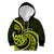 Lime Green New Zealand Mangopare Kid Hoodie Aotearoa Maori Koru Style LT14 Hoodie Lime Green - Polynesian Pride