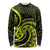 Lime Green New Zealand Mangopare Long Sleeve Shirt Aotearoa Maori Koru Style LT14 Unisex Lime Green - Polynesian Pride