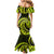 Lime Green New Zealand Mangopare Mermaid Dress Aotearoa Maori Koru Style LT14 - Polynesian Pride