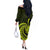 Lime Green New Zealand Mangopare Off The Shoulder Long Sleeve Dress Aotearoa Maori Koru Style LT14 - Polynesian Pride