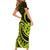 Lime Green New Zealand Mangopare Short Sleeve Bodycon Dress Aotearoa Maori Koru Style LT14 - Polynesian Pride