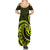 Lime Green New Zealand Mangopare Summer Maxi Dress Aotearoa Maori Koru Style LT14 - Polynesian Pride