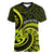 Lime Green New Zealand Mangopare Women V Neck T Shirt Aotearoa Maori Koru Style LT14 Female Lime Green - Polynesian Pride