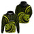 Lime Green New Zealand Mangopare Zip Hoodie Aotearoa Maori Koru Style LT14 - Polynesian Pride