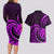 Purple Aotearoa Mangopare Couples Matching Long Sleeve Bodycon Dress and Hawaiian Shirt NZ Maori Koru Style LT14 - Polynesian Pride