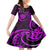 Purple Aotearoa Mangopare Family Matching Long Sleeve Bodycon Dress and Hawaiian Shirt NZ Maori Koru Style LT14 Daughter's Dress Purple - Polynesian Pride